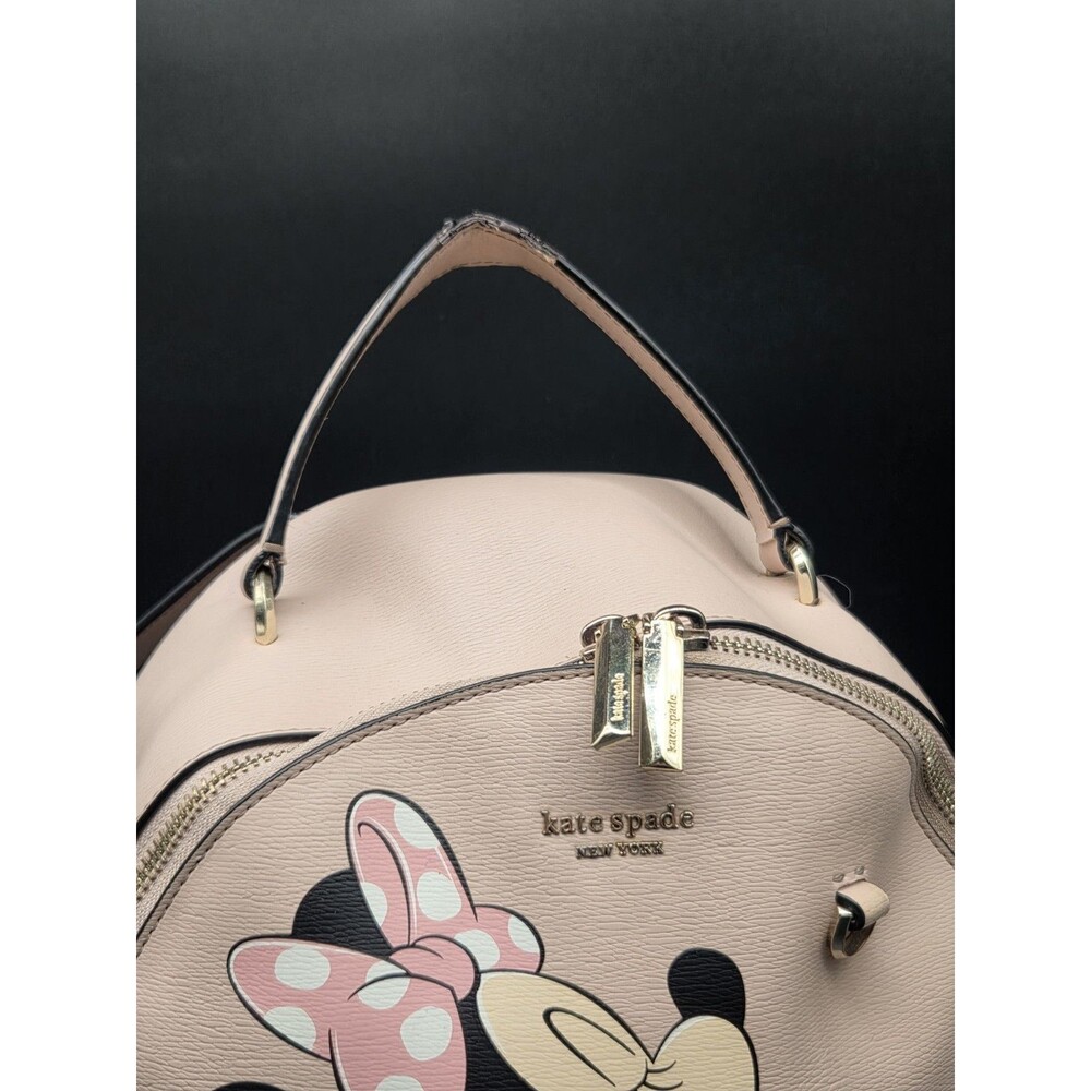 Kate Spade x Disney Minnie Mouse Medium Black and Pink Backpack - Picture 3 of 16